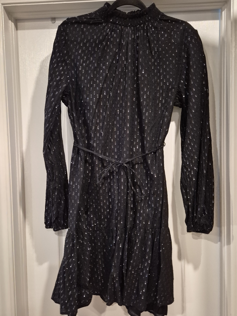 GAP Black Mini Dress with Metallic Dot Accent